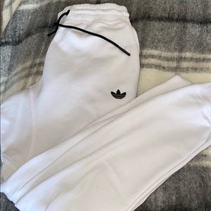 Adidas white sweatpants